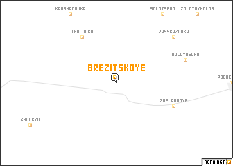 map of Brezitskoye