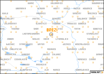 map of Březí