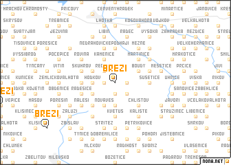 map of Březí