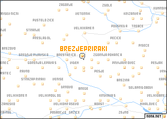 map of Brezje pri Raki