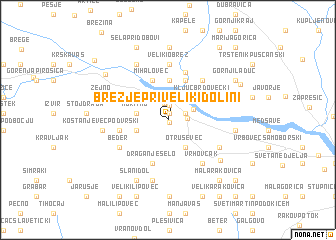 map of Brezje pri Veliki Dolini