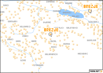 map of Brezje