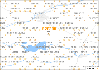 map of Březno