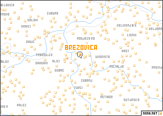map of Brezovica