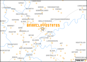 map of Briarcliff Estates