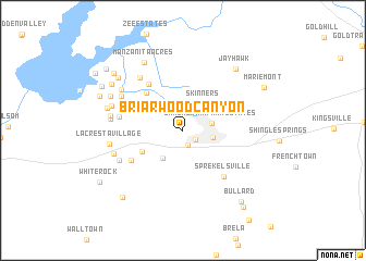 map of Briarwood Canyon