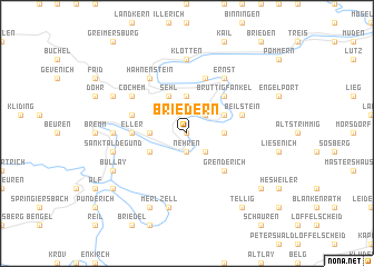 map of Briedern