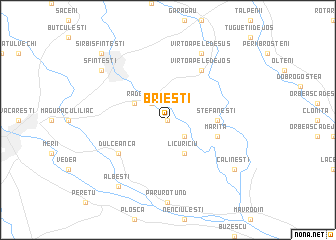 map of Brieşti