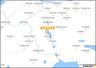 map of Briģene