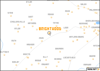 map of Brightwood