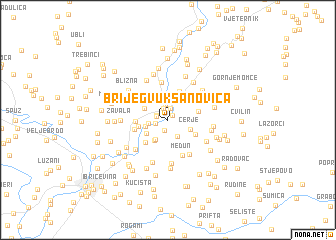 map of Brijeg Vuksanovića