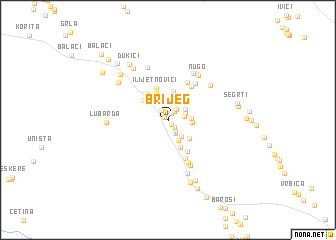 map of Brijeg