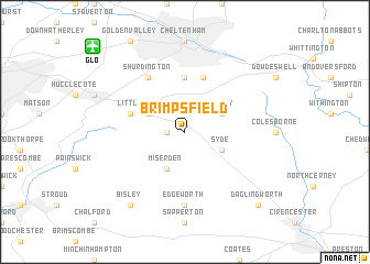 map of Brimpsfield