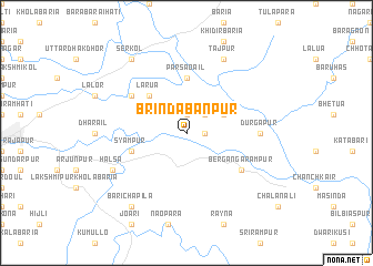 map of Brindābanpur
