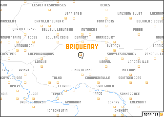 map of Briquenay