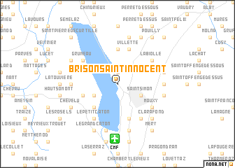 map of Brison-Saint-Innocent