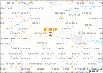 map of Bříství