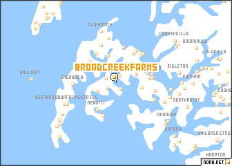 map of Broad Creek Farms