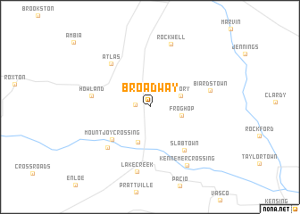 map of Broadway