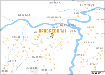 map of Brodac-Donji