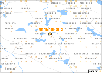 map of Broddamåla
