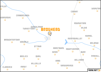 map of Brodhead