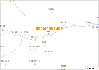 map of Brodina de Jos