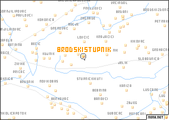 map of Brodski Stupnik