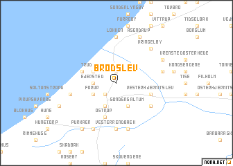 map of Brødslev