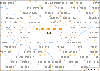 map of Brody Młockie
