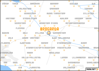 map of Brogårda