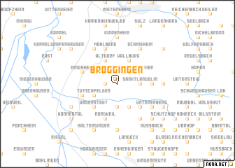 map of Broggingen