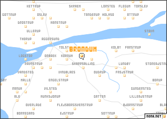 map of Brøndum