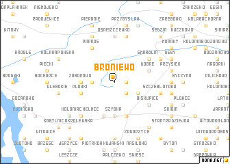 map of Broniewo