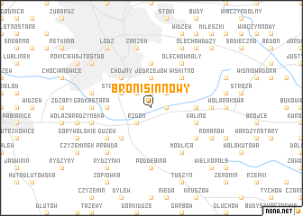 map of Bronisin Nowy