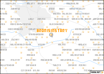 map of Bronisin Stary