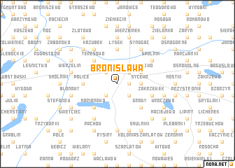 map of Bronisława
