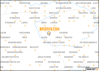 map of Broniszów