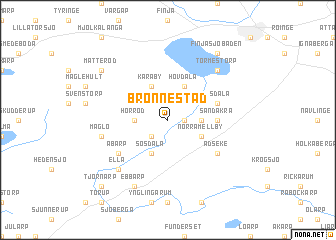 map of Brönnestad