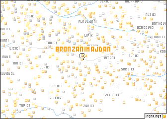 map of Bronzani Majdan