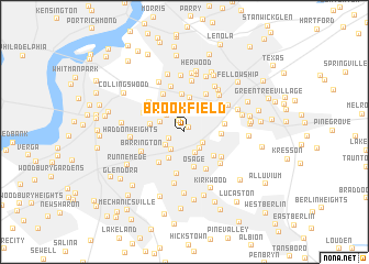 map of Brookfield