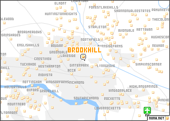 map of Brook Hill