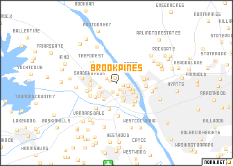 map of Brook Pines