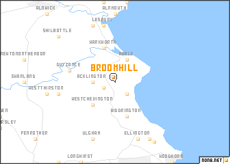 map of Broomhill