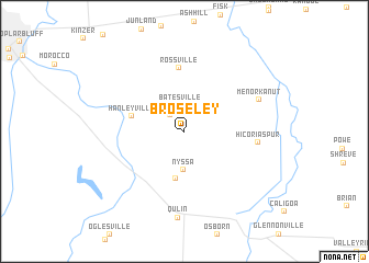 map of Broseley