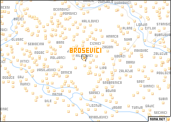map of Broševići