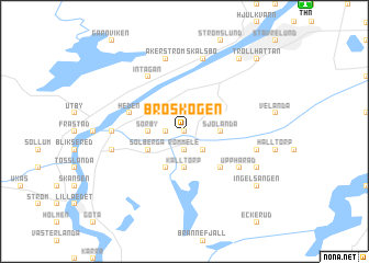 map of Broskogen
