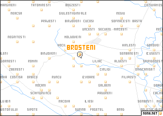 map of Broşteni