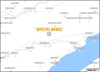map of Brot-Plamboz