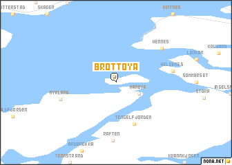 map of Brottøya